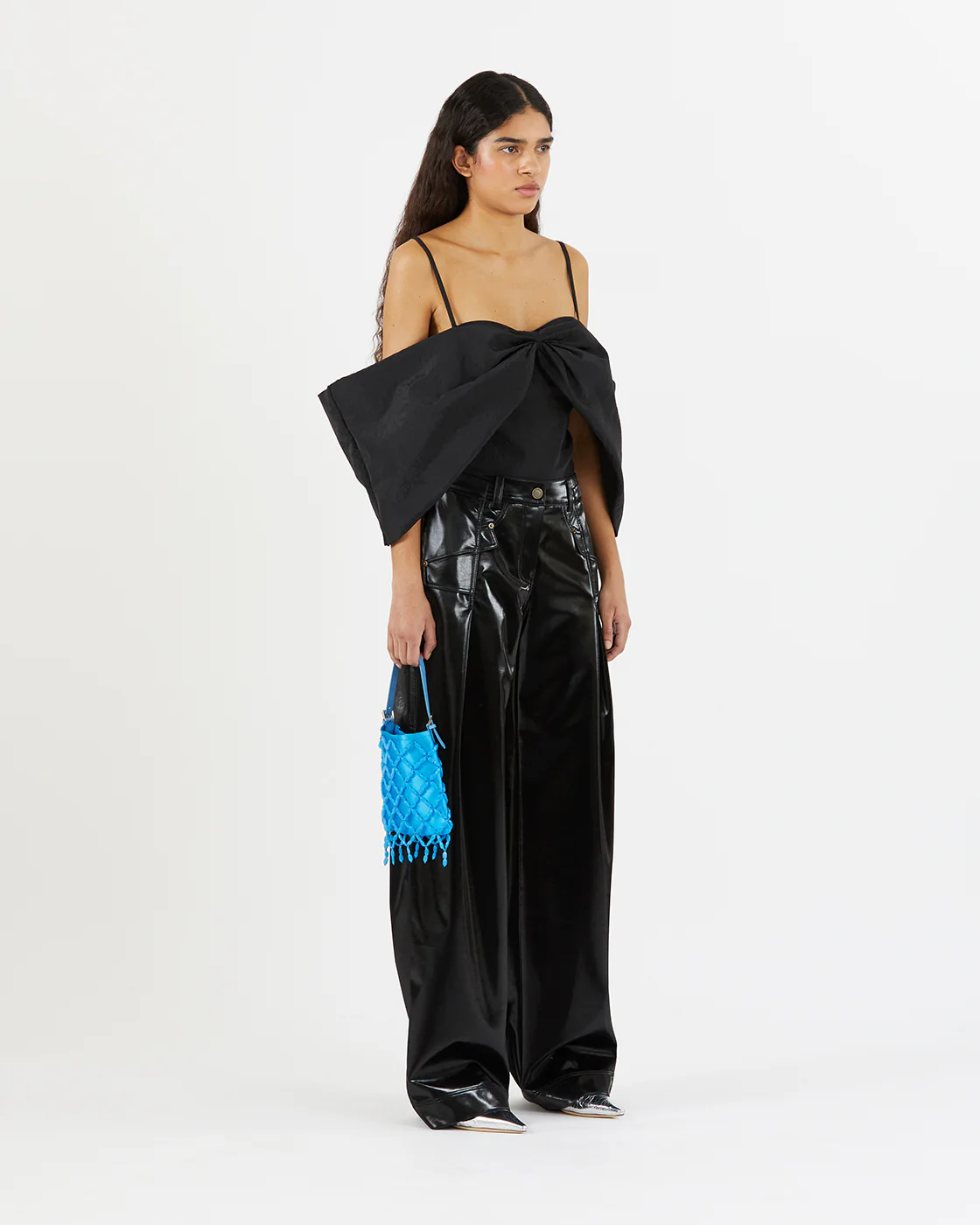Aaron Trousers Faux Leather Black - Image 4