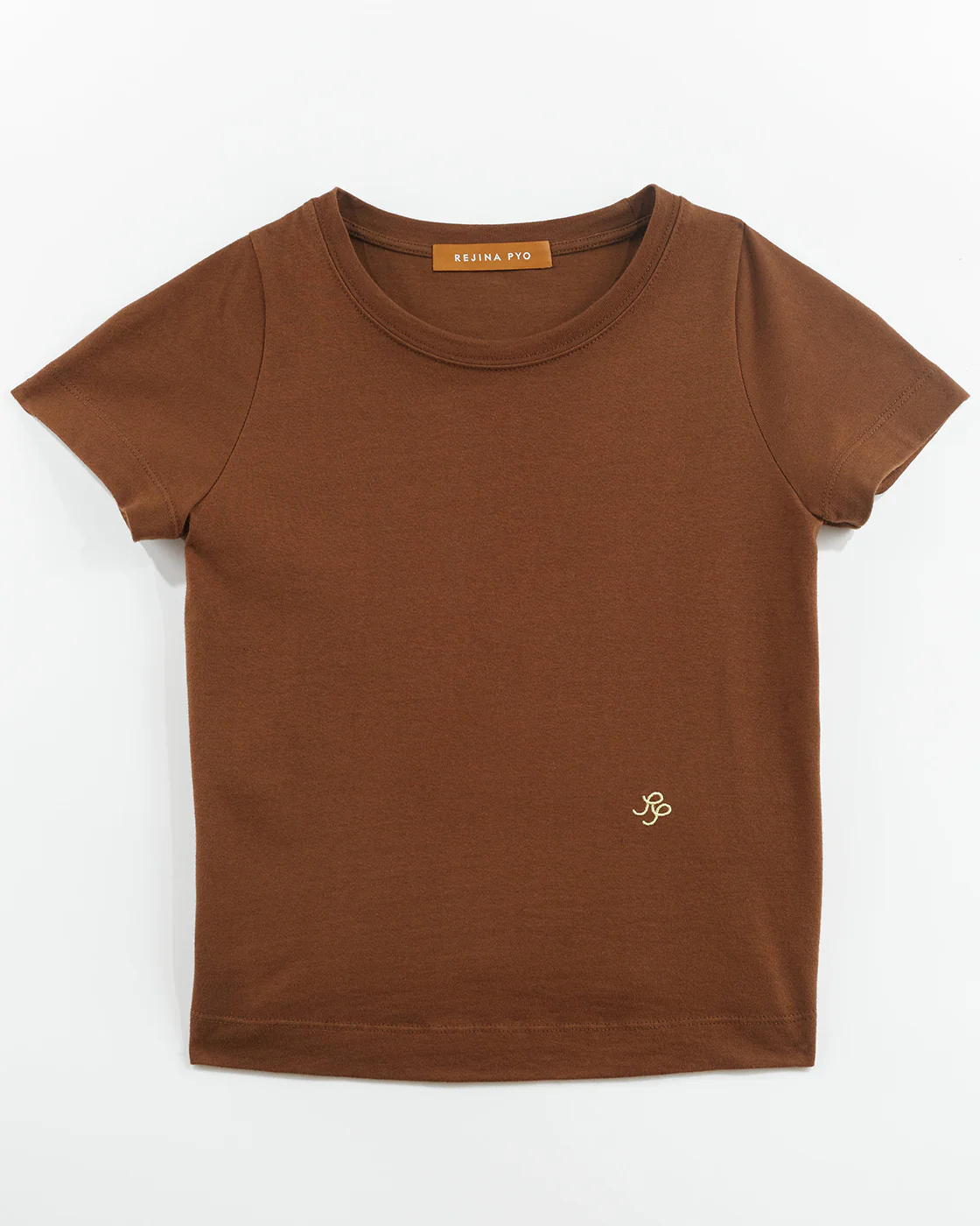 Adina T-Shirt Organic Cotton Jersey Brown - Image 5