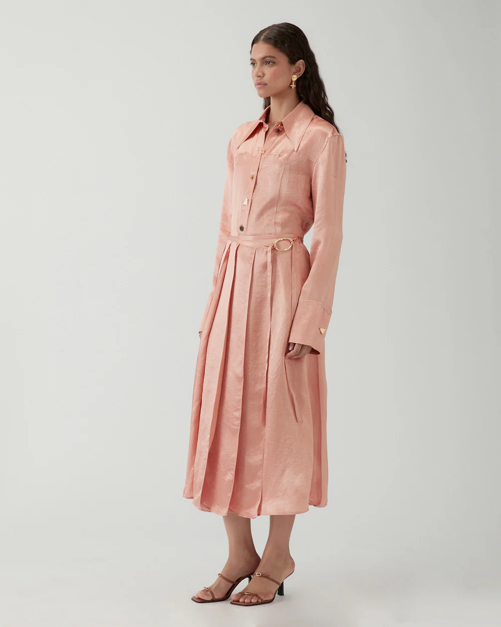 Alice Skirt Acetate Satin Pink - Image 3