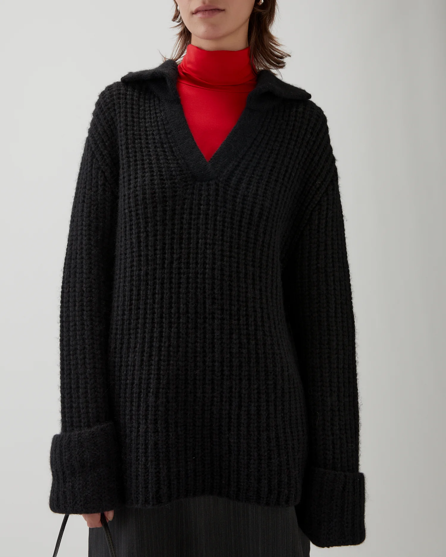 Alison Sweater Chunky Alpaca Black - Image 2