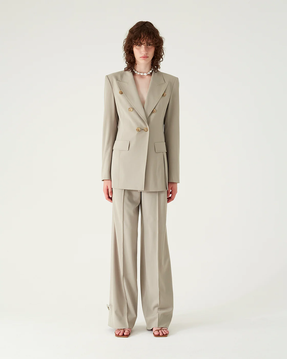 Arden Blazer Suiting Artichoke - Image 2