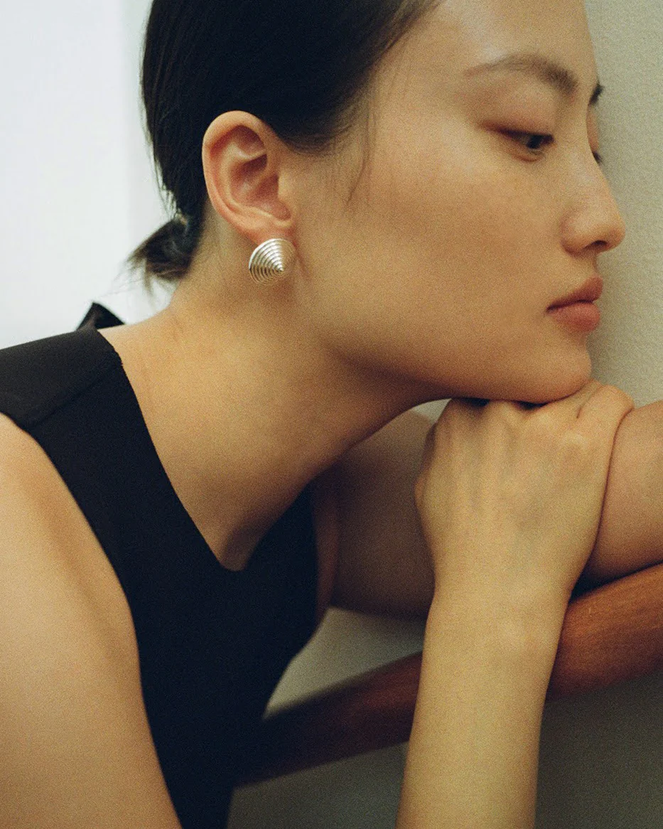 Asymmetric Spin Earrings Silver Plated - Image 5