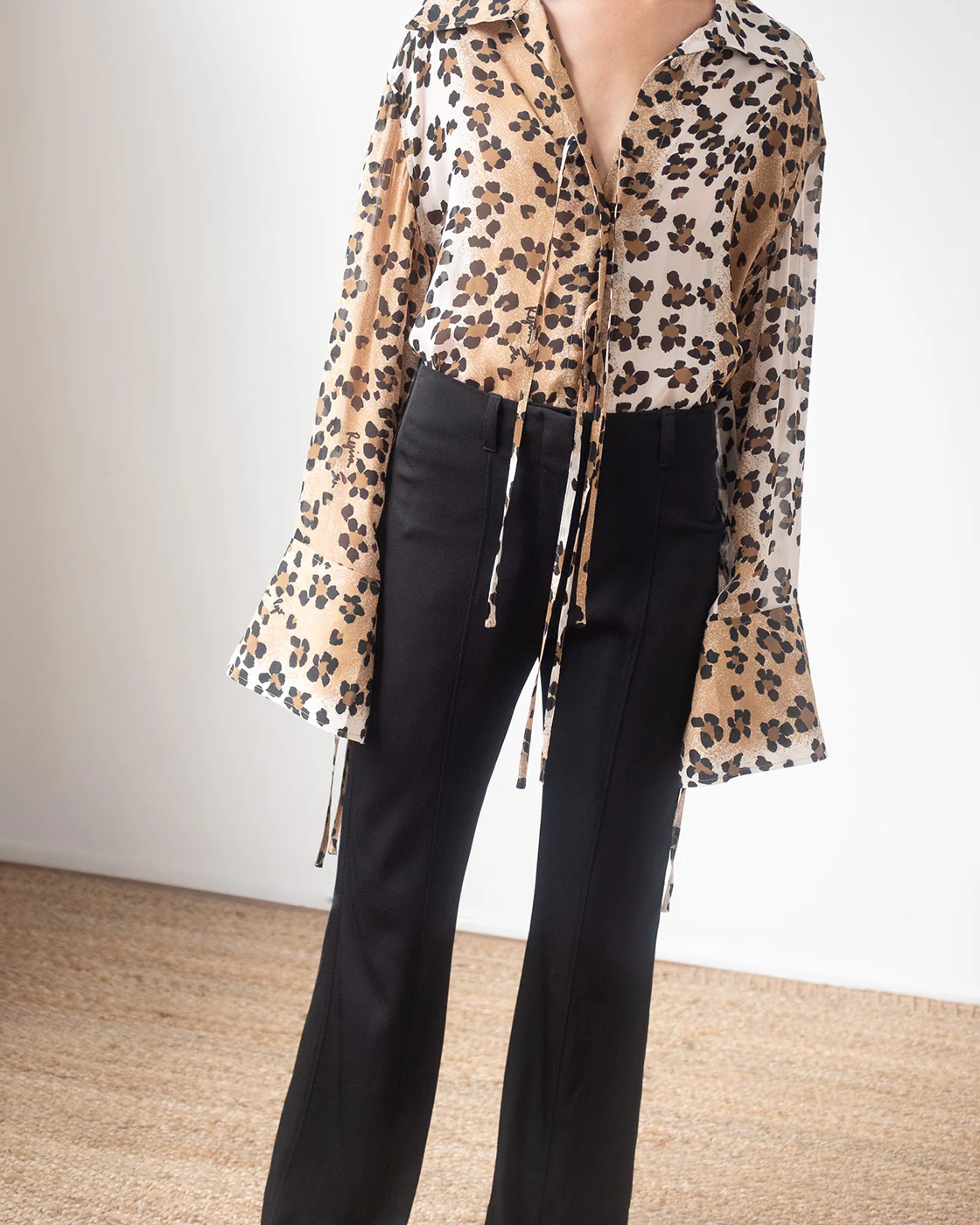 Athena Trousers Crepe Twill Viscose Black - Image 6