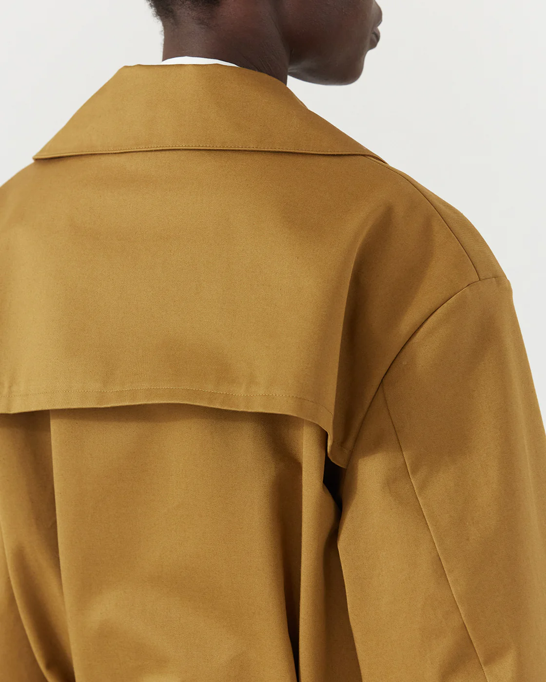 Blythe Trenchcoat Italian Cotton Khaki - Image 3