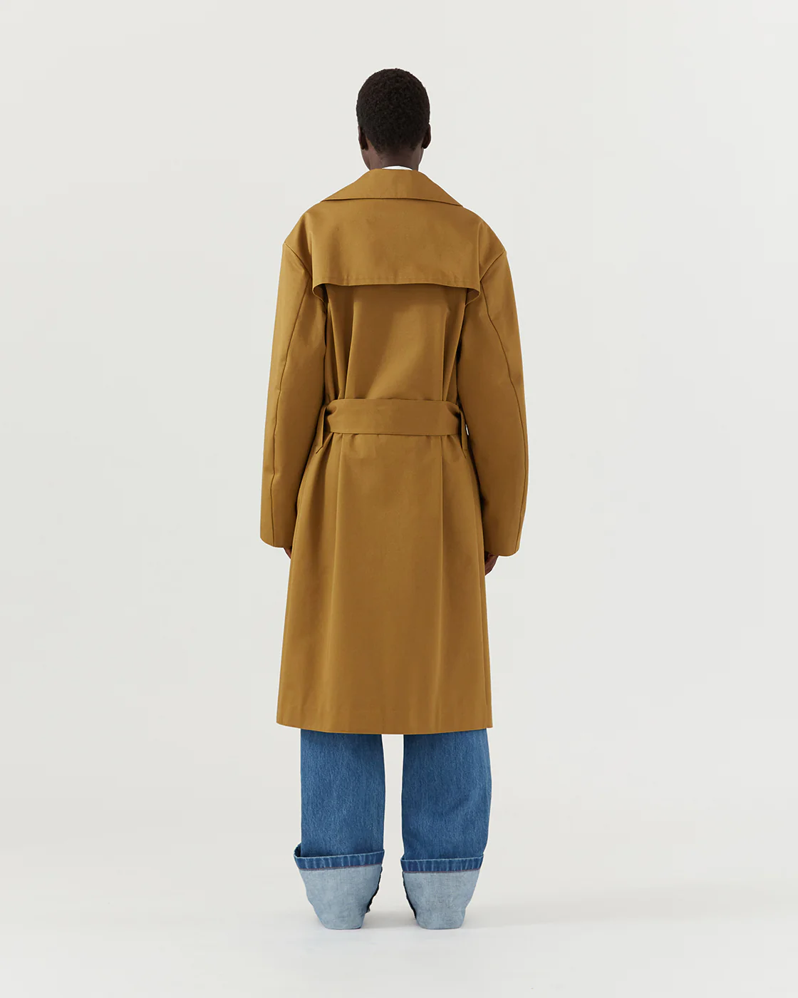 Blythe Trenchcoat Italian Cotton Khaki - Image 5