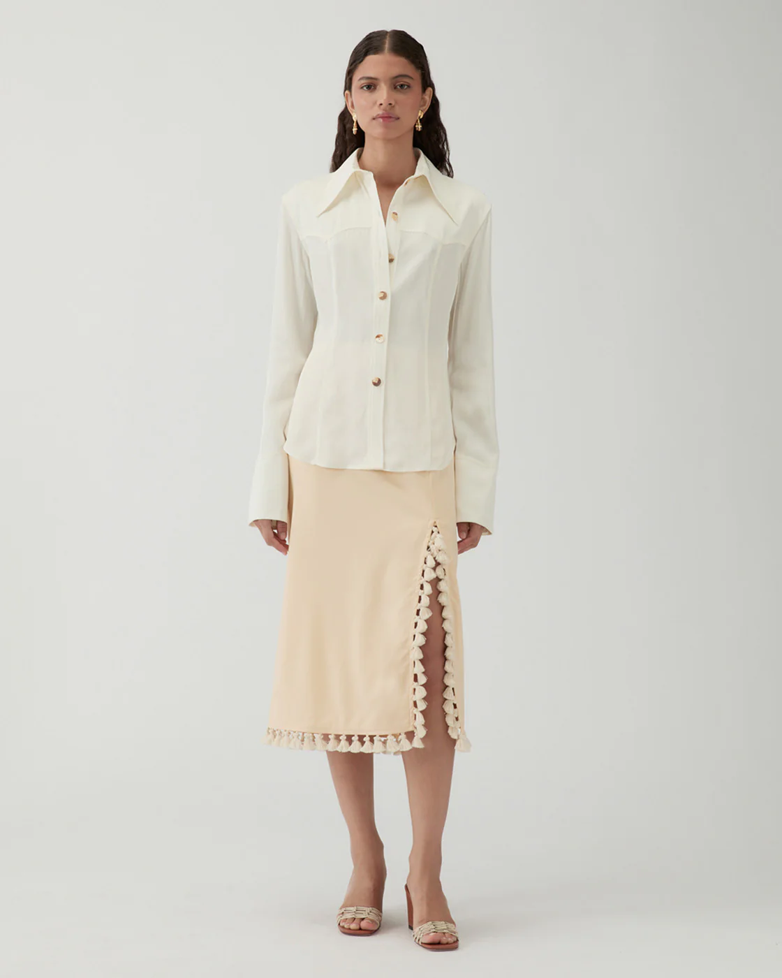 Camilla Shirt Viscose Twill Off-White - Image 2