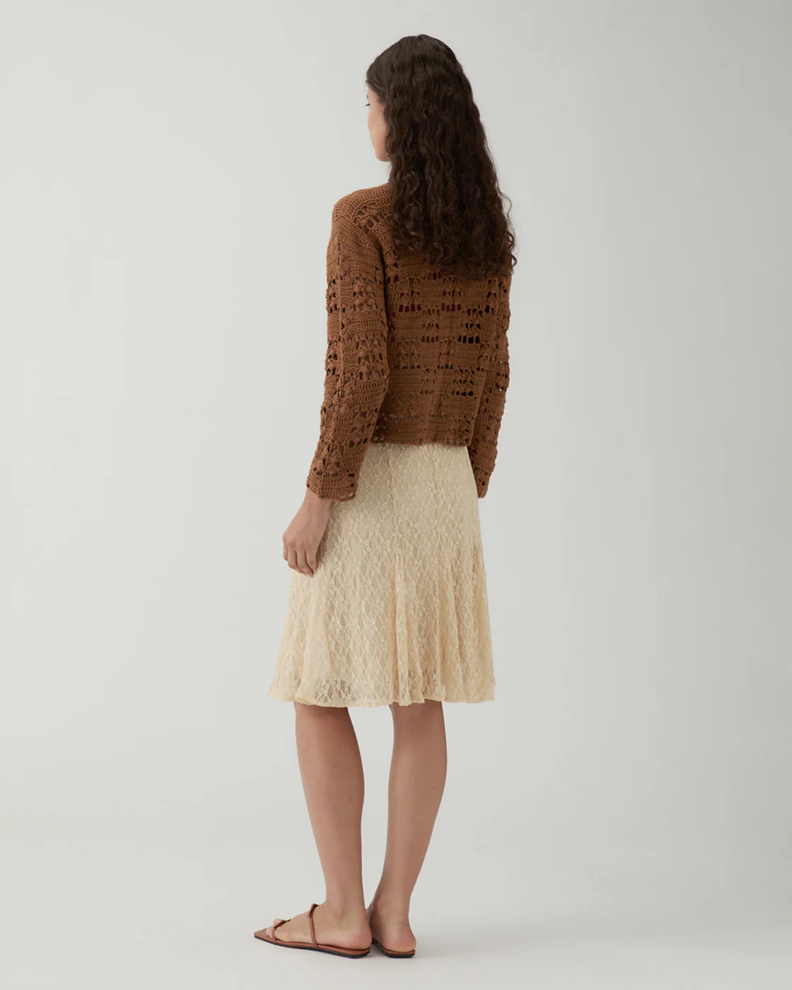 Caro Cardigan Organic Cotton Chestnut - Image 3