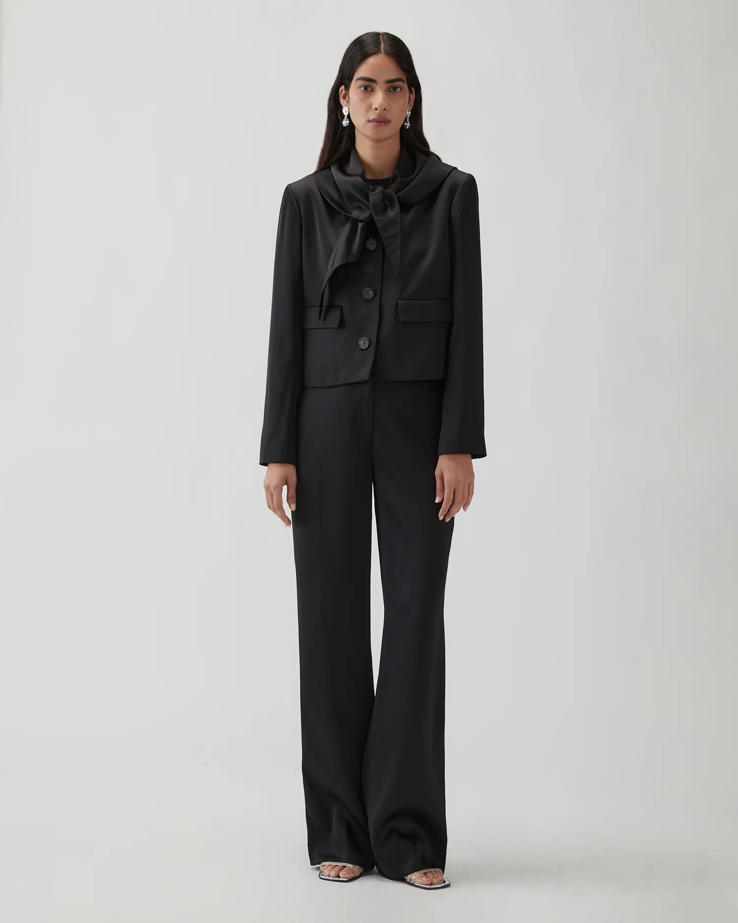 Cleo Jacket Duchesse Satin Black