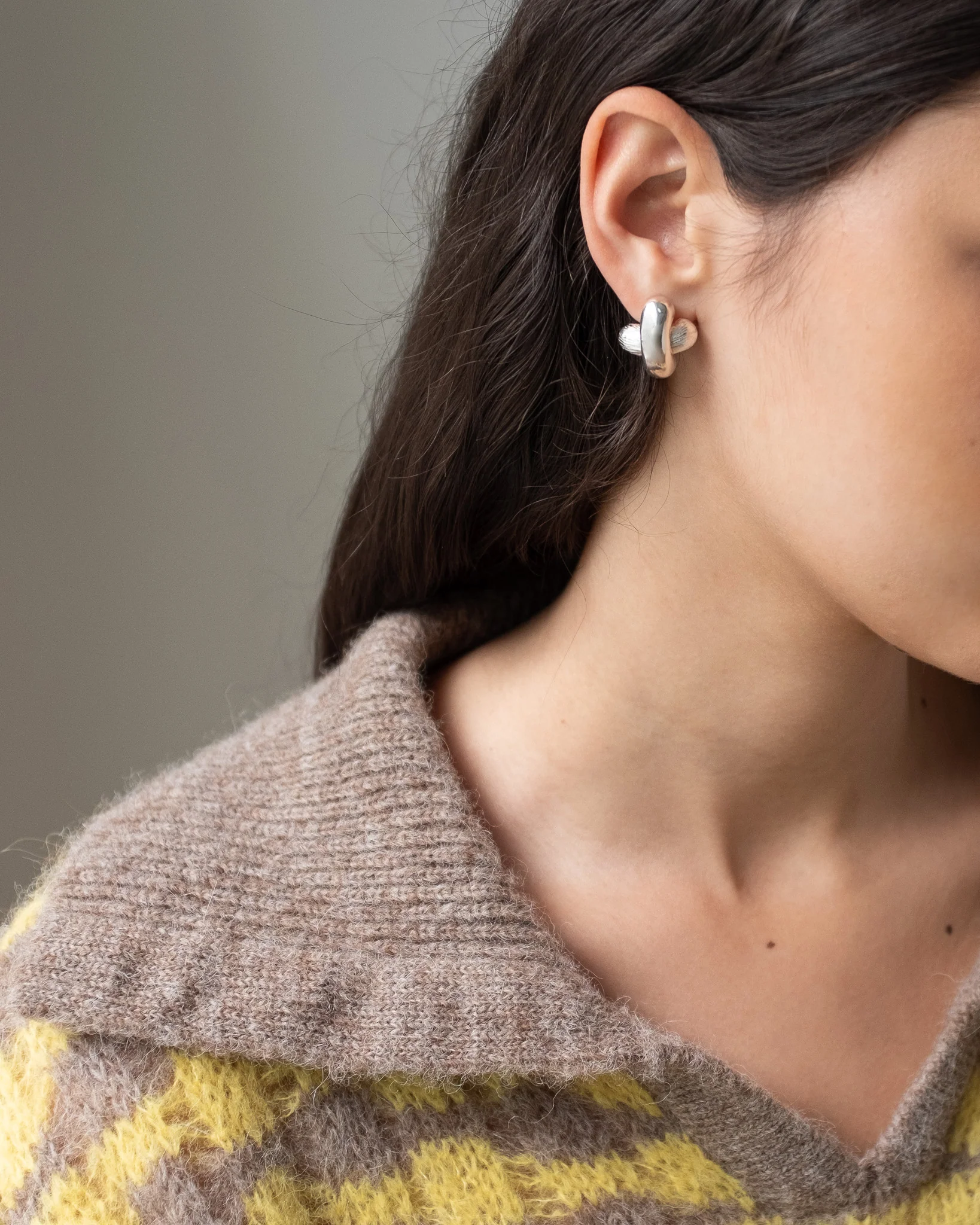 Cross Earrings Silver Plated - Image 3