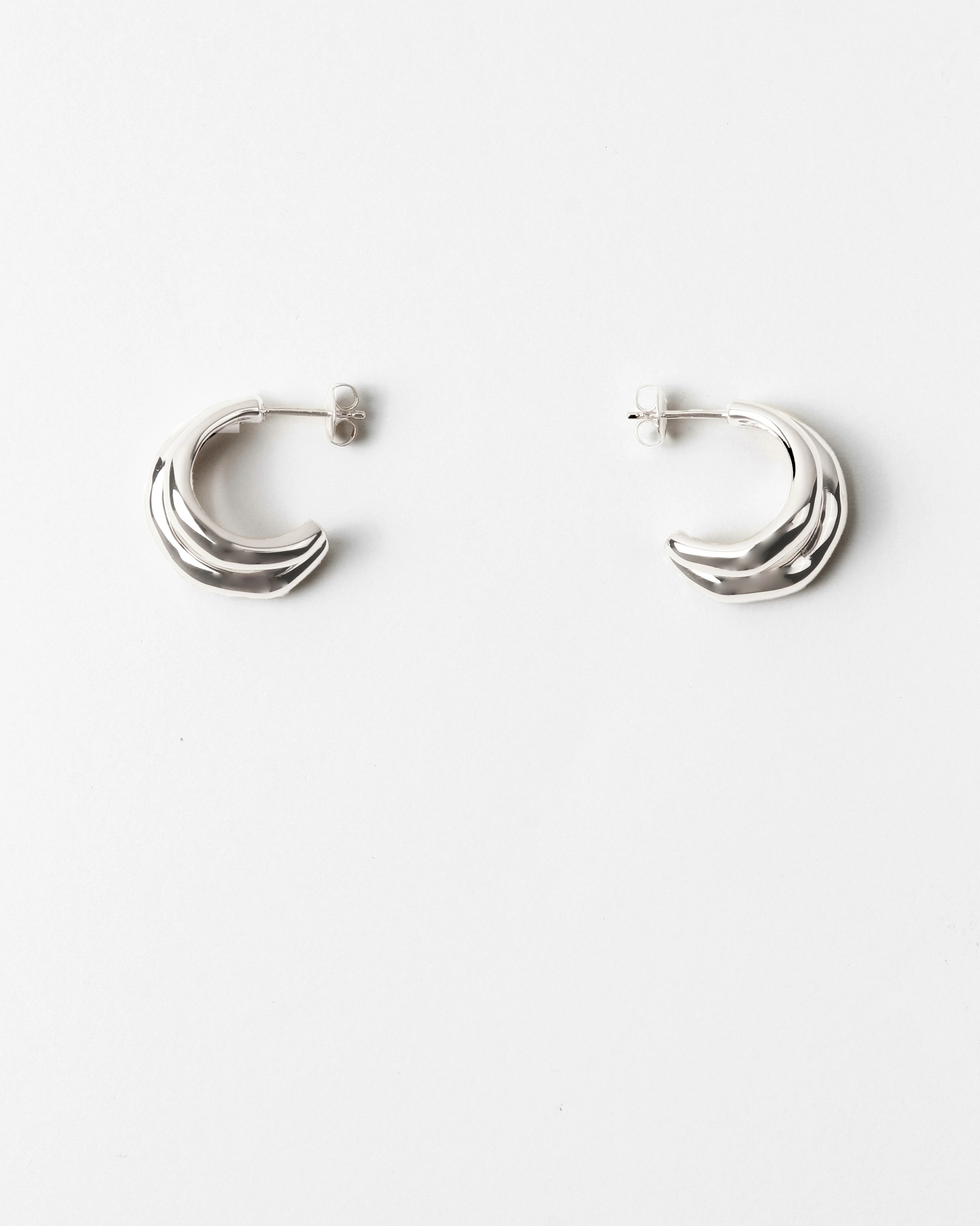 Double Hoops Silver Plated - Image 3