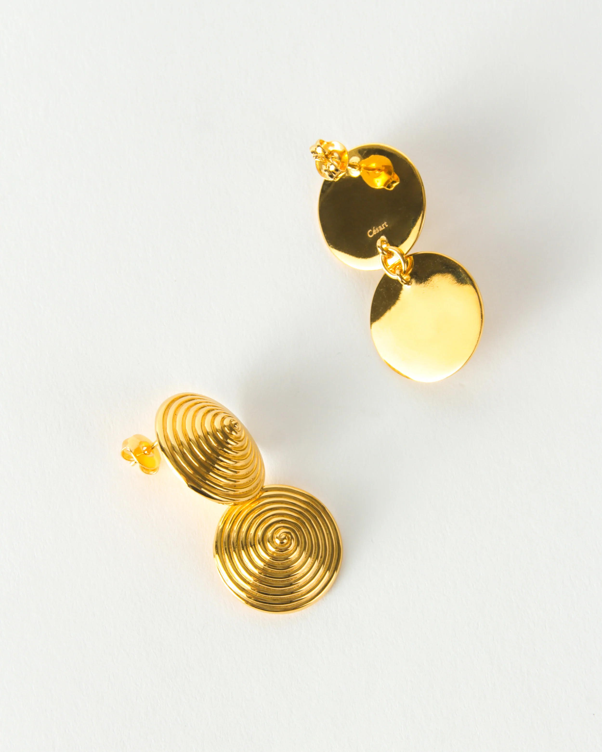 Double Spin Earrings Gold Plated - Image 3