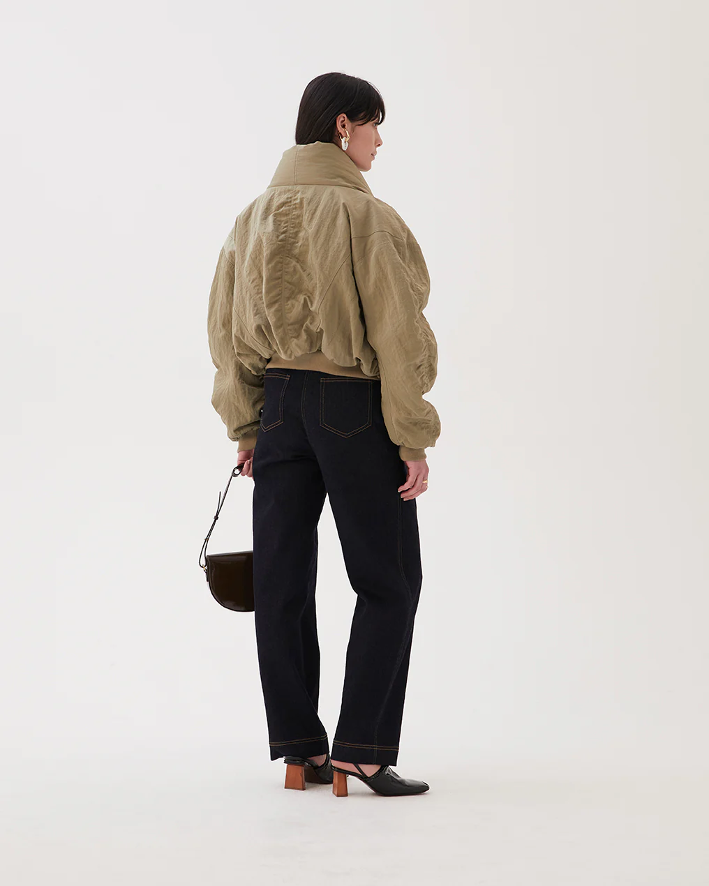 Duvet Jacket Nylon Khaki - Image 3