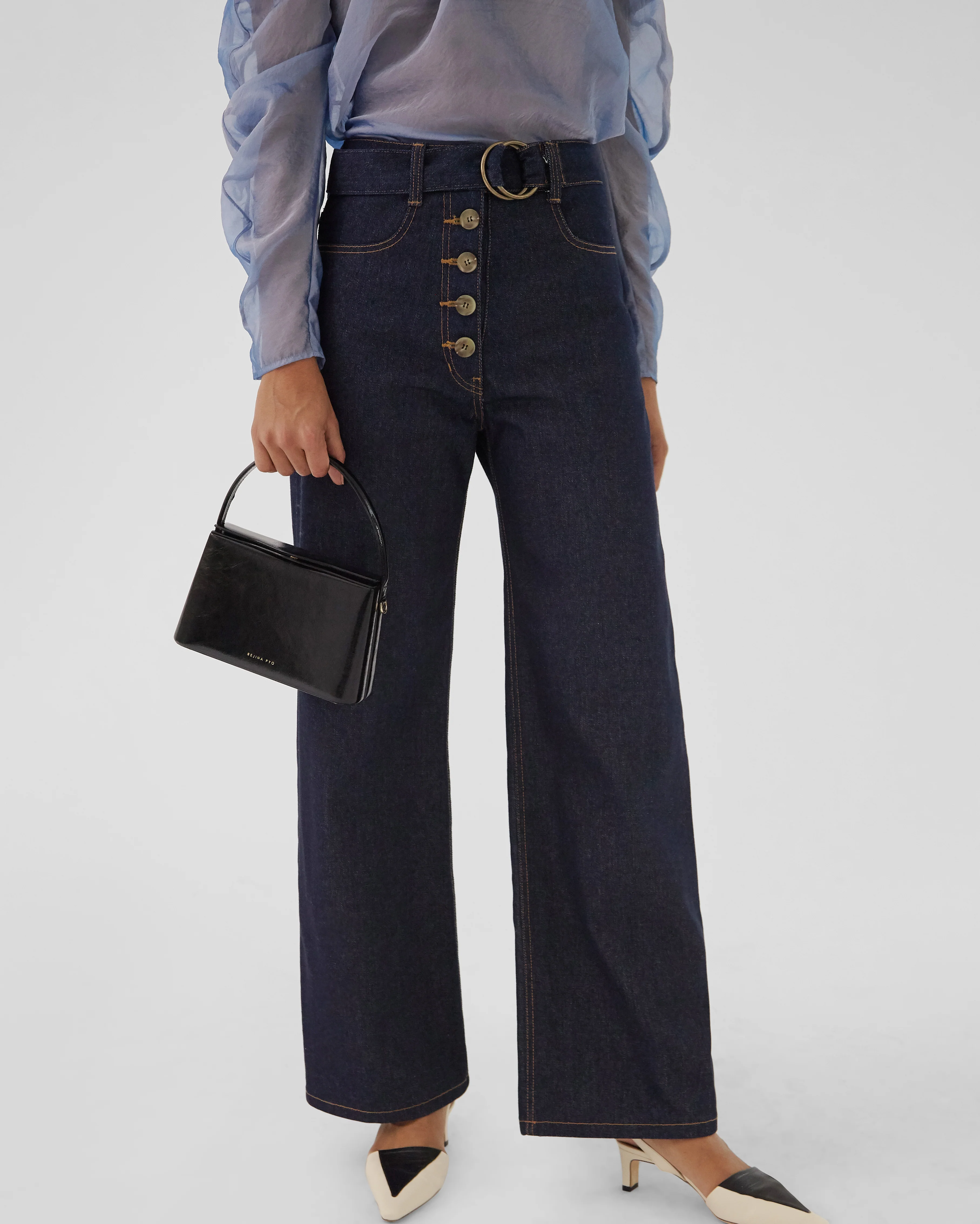 Emily Jeans Cotton Denim Dark Blue - Image 2