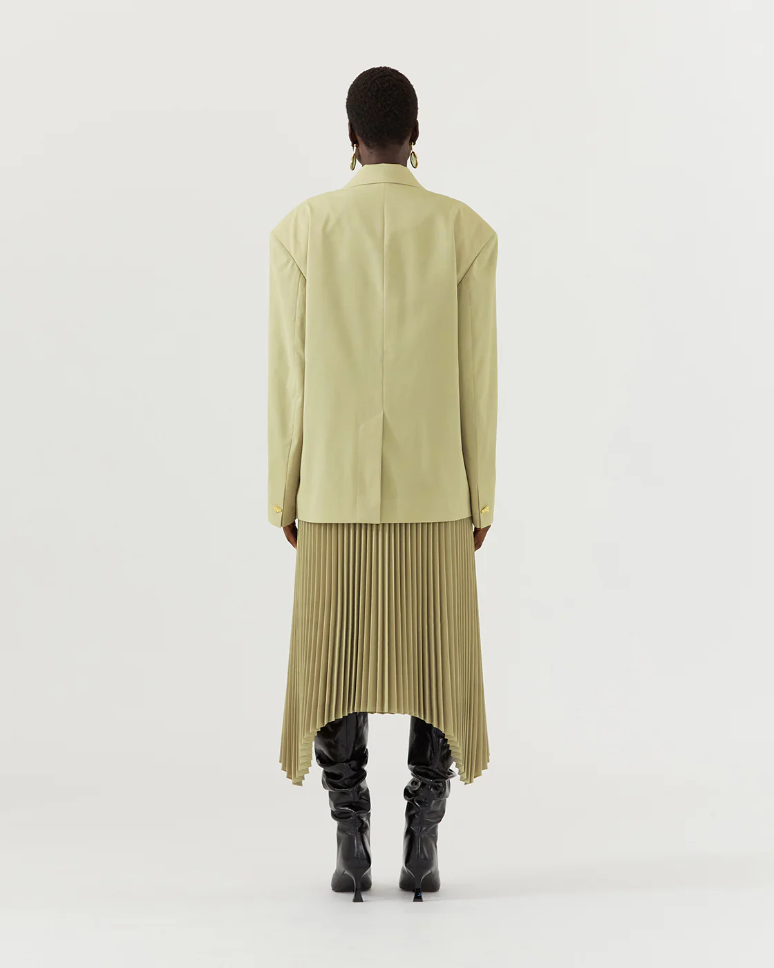 Enzo Blazer Tailored Suiting Sage - Image 4