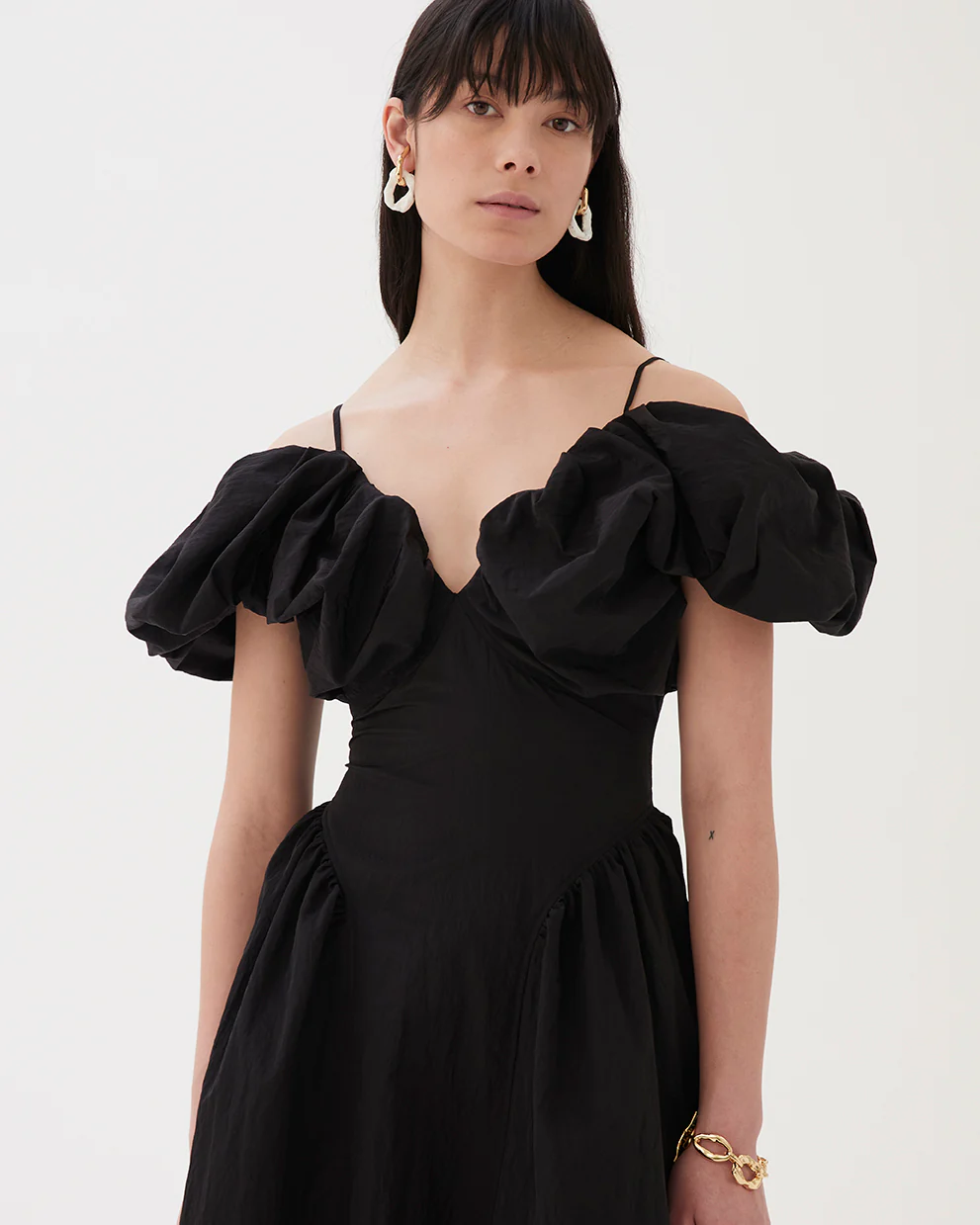 Erin Dress Taffeta Black - Image 3