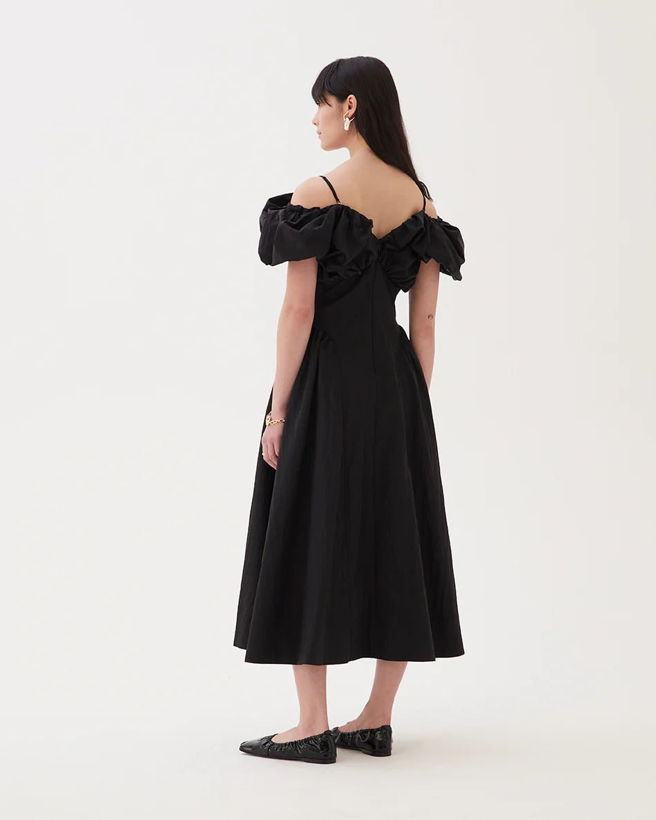 Erin Dress Taffeta Black - Image 4