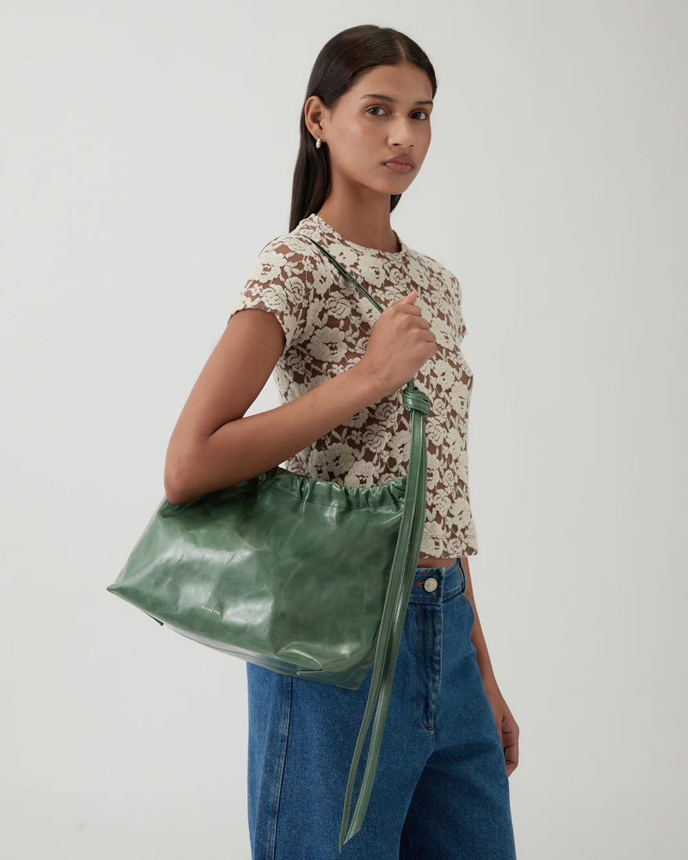 Felix Tote Leather Jade - Image 2
