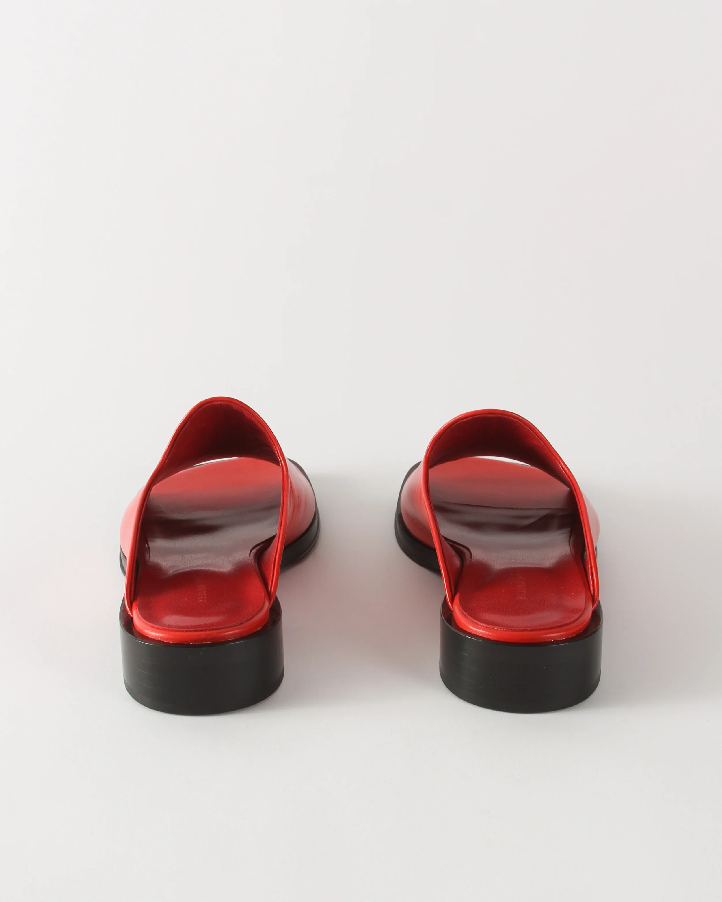 Flat Mule Leather Rosso - Image 6