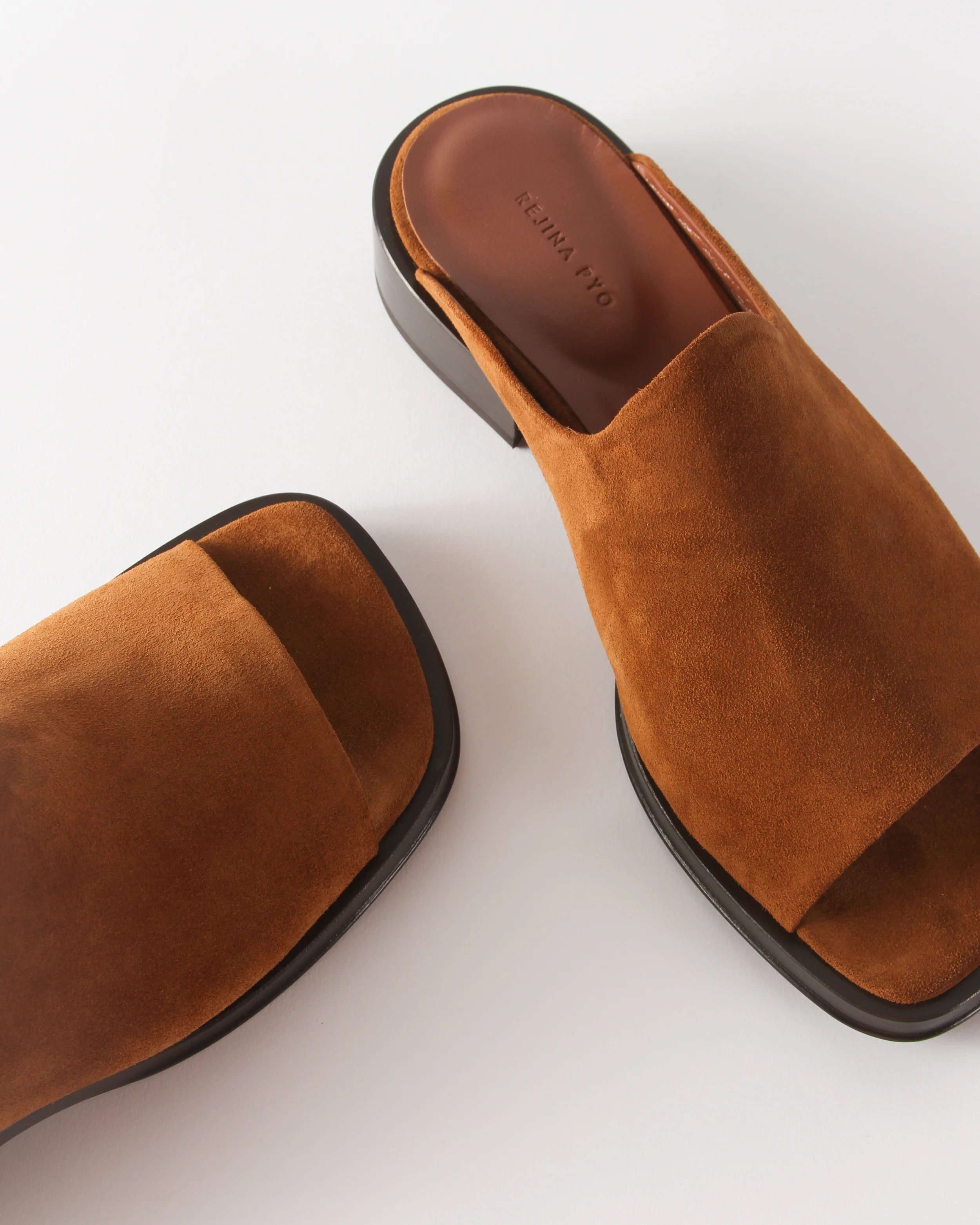 Flat Mule Suede Tan - Image 5