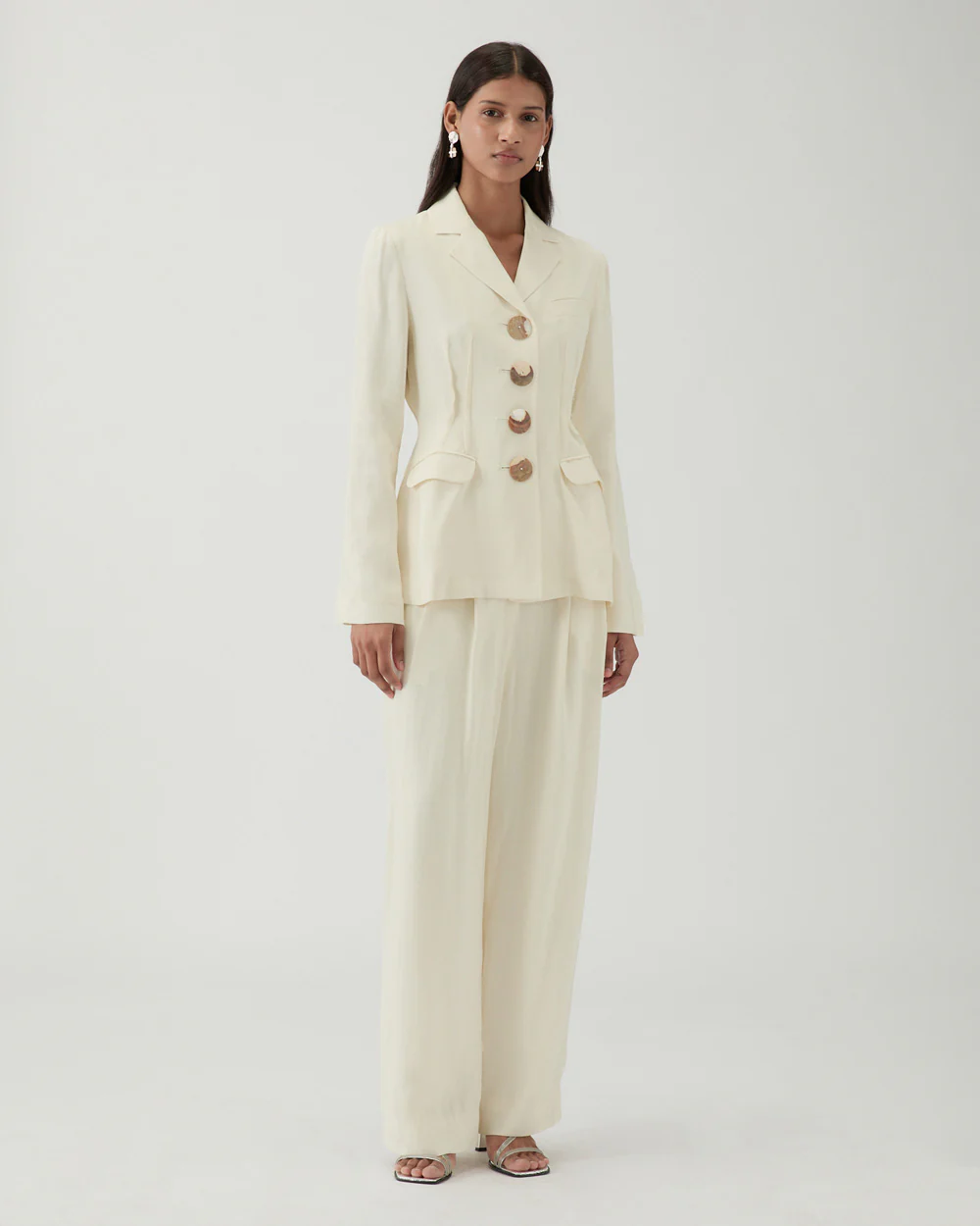 Freya Trousers Viscose Off-White - Image 2