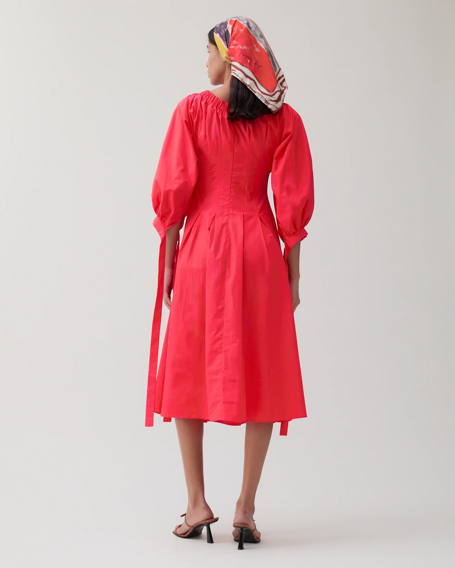 Greta Dress Organic Cotton Red - Image 5