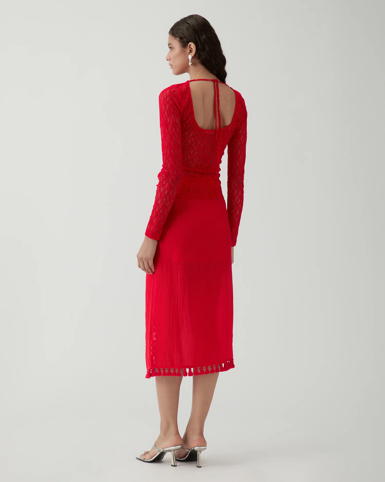 Hadley Top Lace Red - Image 3