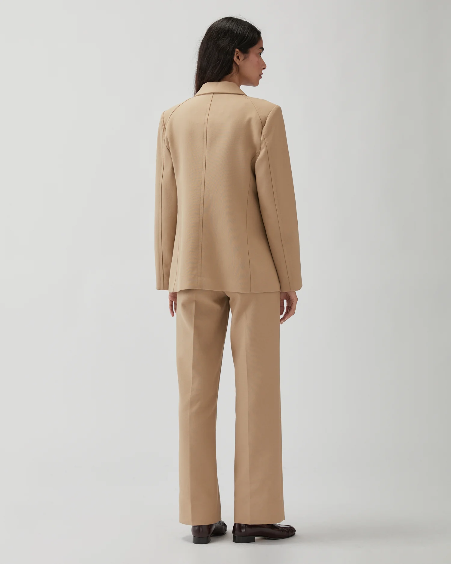 Isla Blazer Cotton Silk Double-face Beige - Image 3