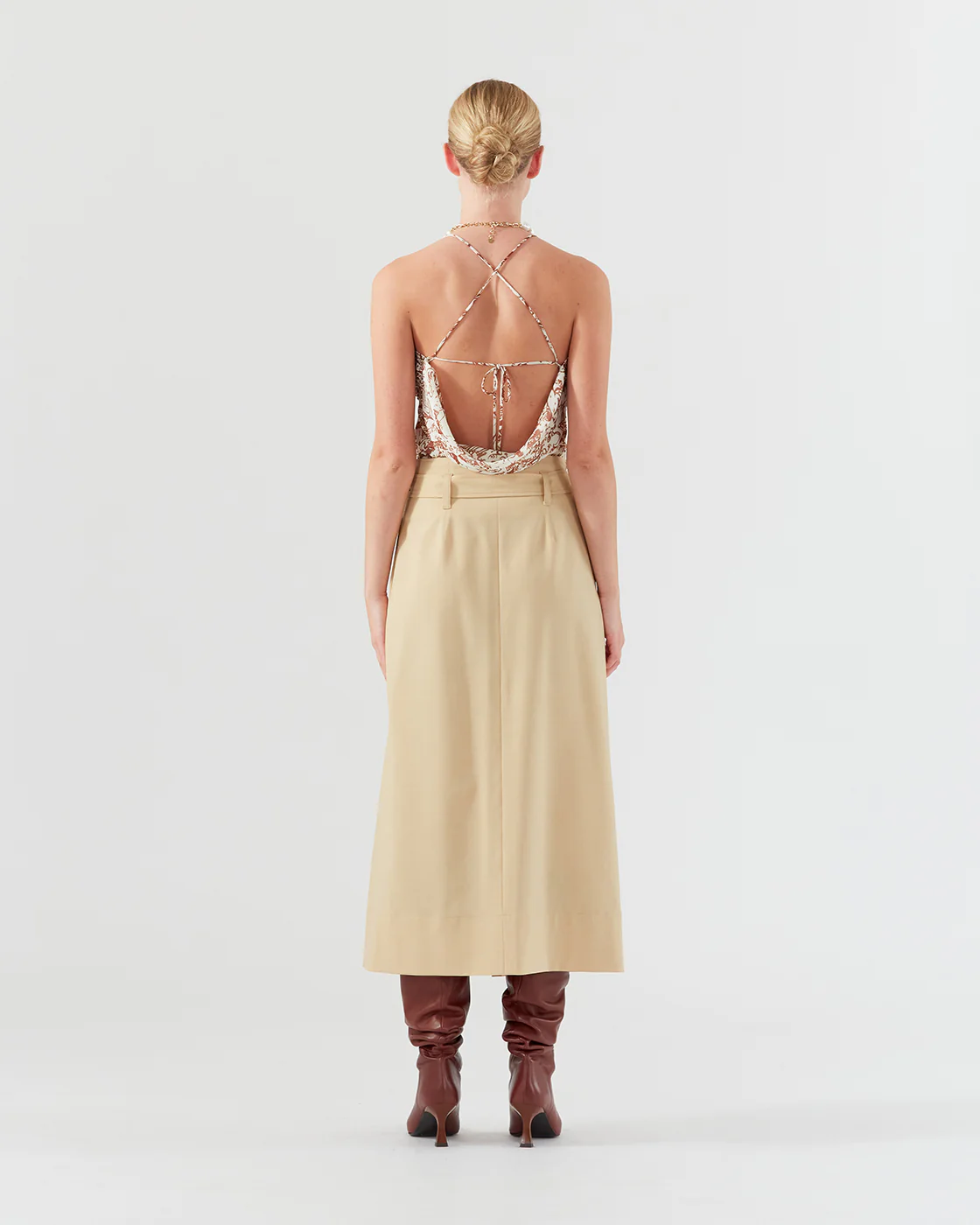 Isra Skirt Wool Blend Shortbread - Image 6