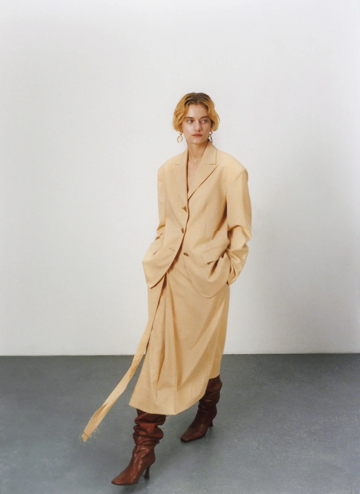 Isra Skirt Wool Blend Shortbread - Image 8