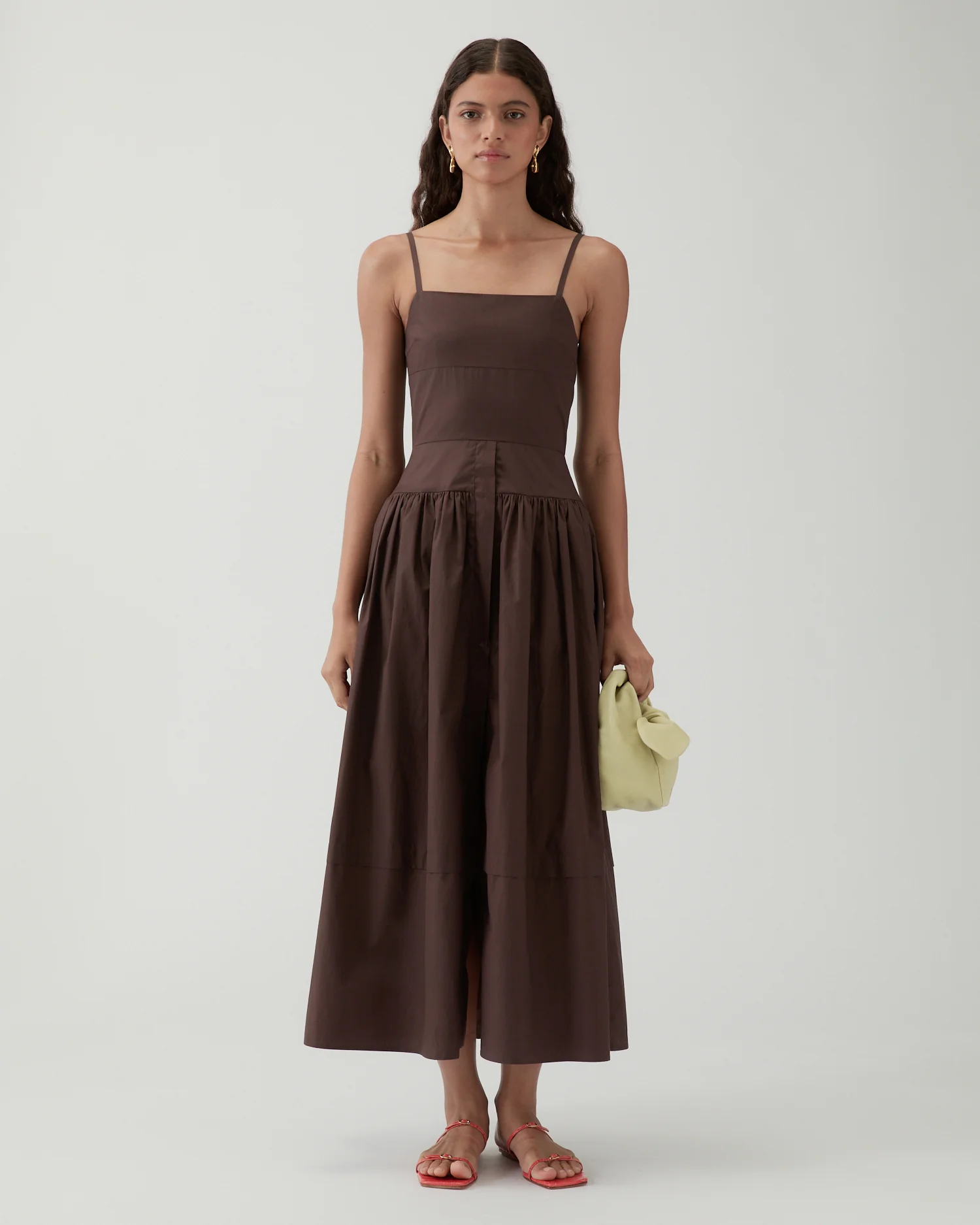 Issy Dress Cotton Brown