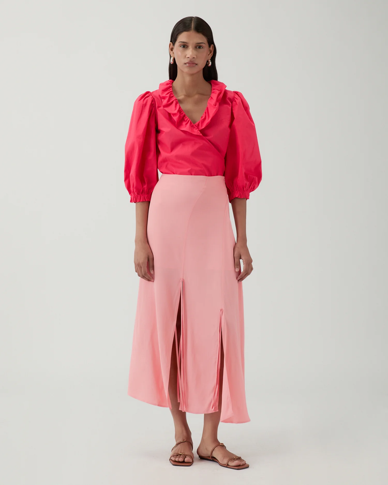 Joey Skirt Crepe Viscose Pink
