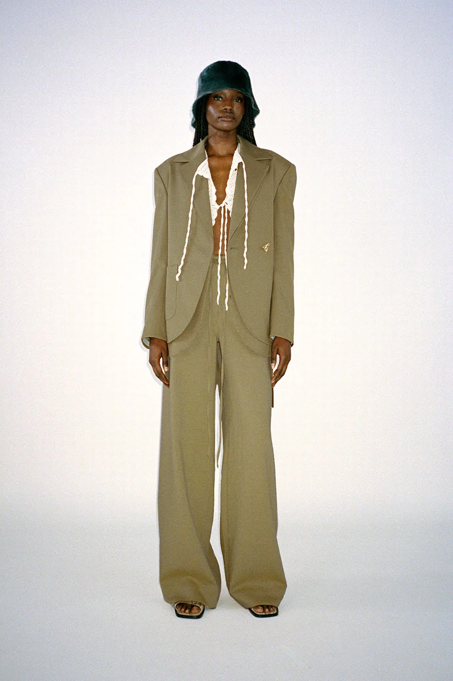 Johanna Blazer Wool Blend Olive - Image 7