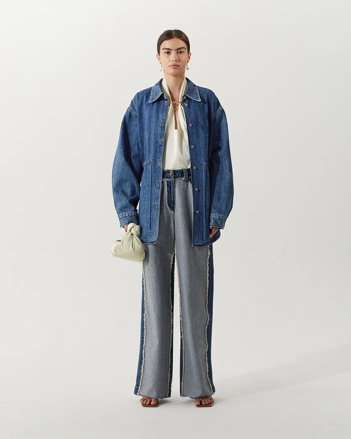 Jolene Shirt Organic Cotton Denim Washed Blue - Image 2