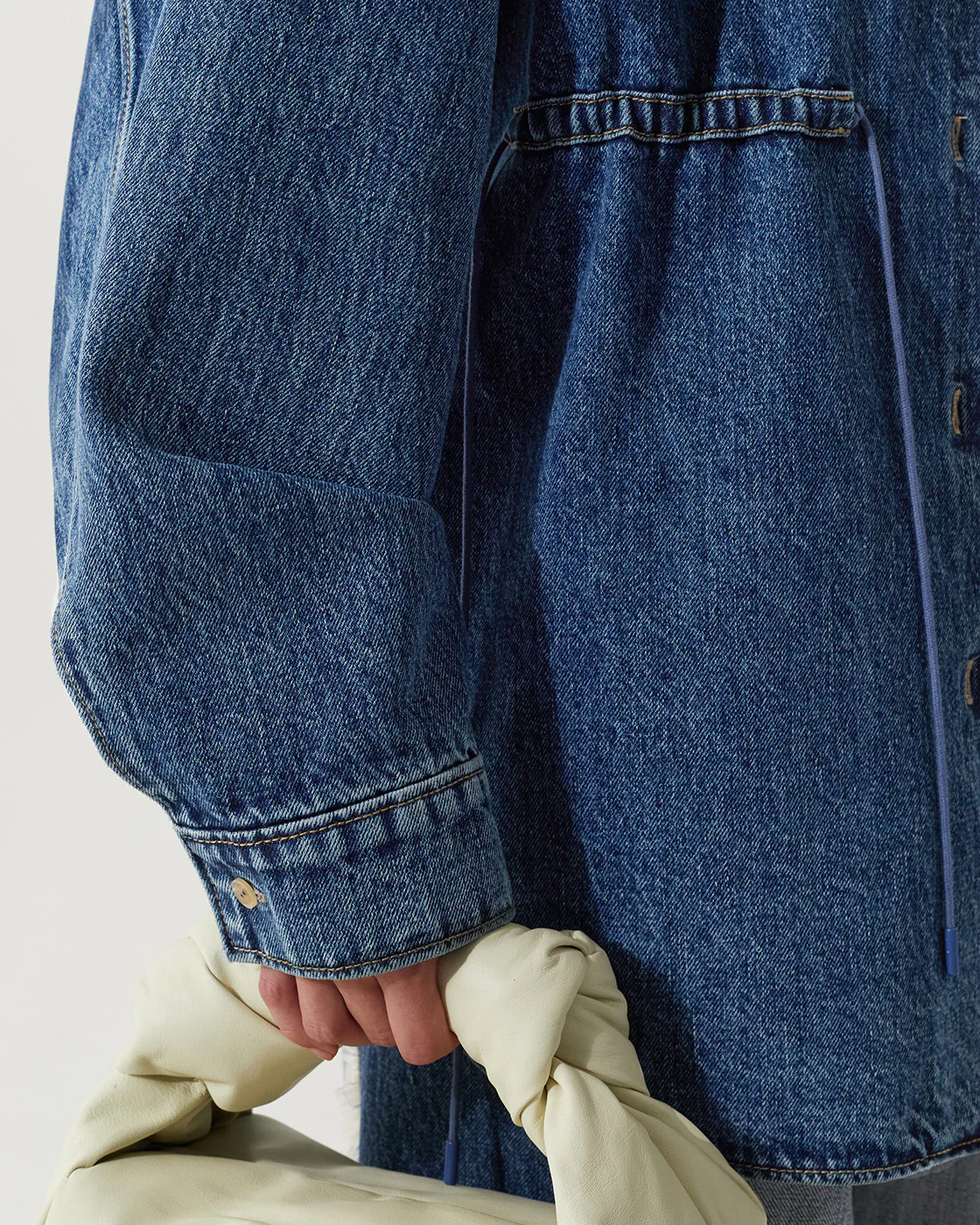 Jolene Shirt Organic Cotton Denim Washed Blue - Image 6