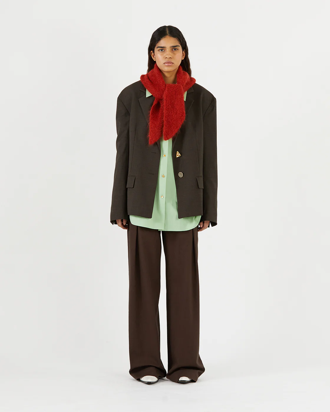 Karyn Jacket Wool Blend Suiting Coffee - Image 4