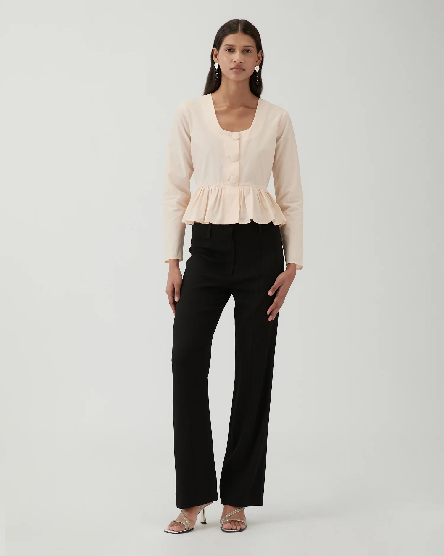 Lana Blouse Silk Blend Taffeta Apricot