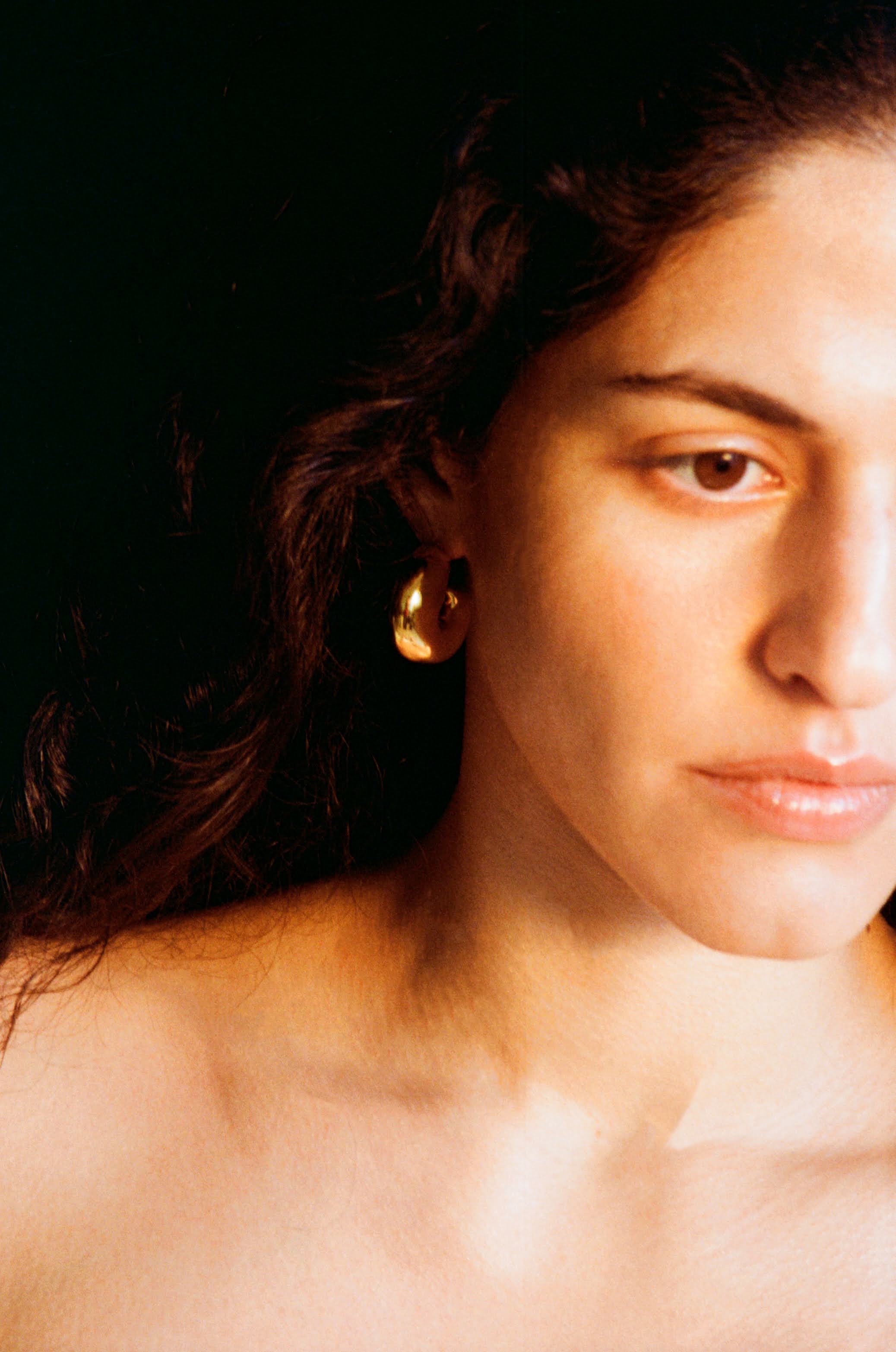 Large Molten Hoops Gold Plated - Image 4