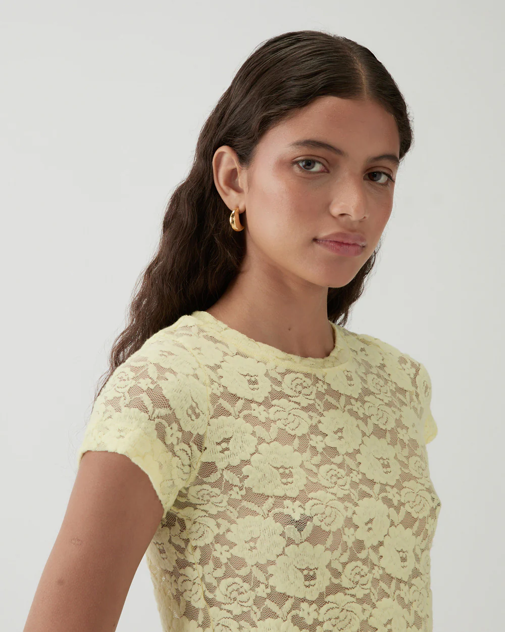 Large Moon Hoops Gold Plated - Image 2