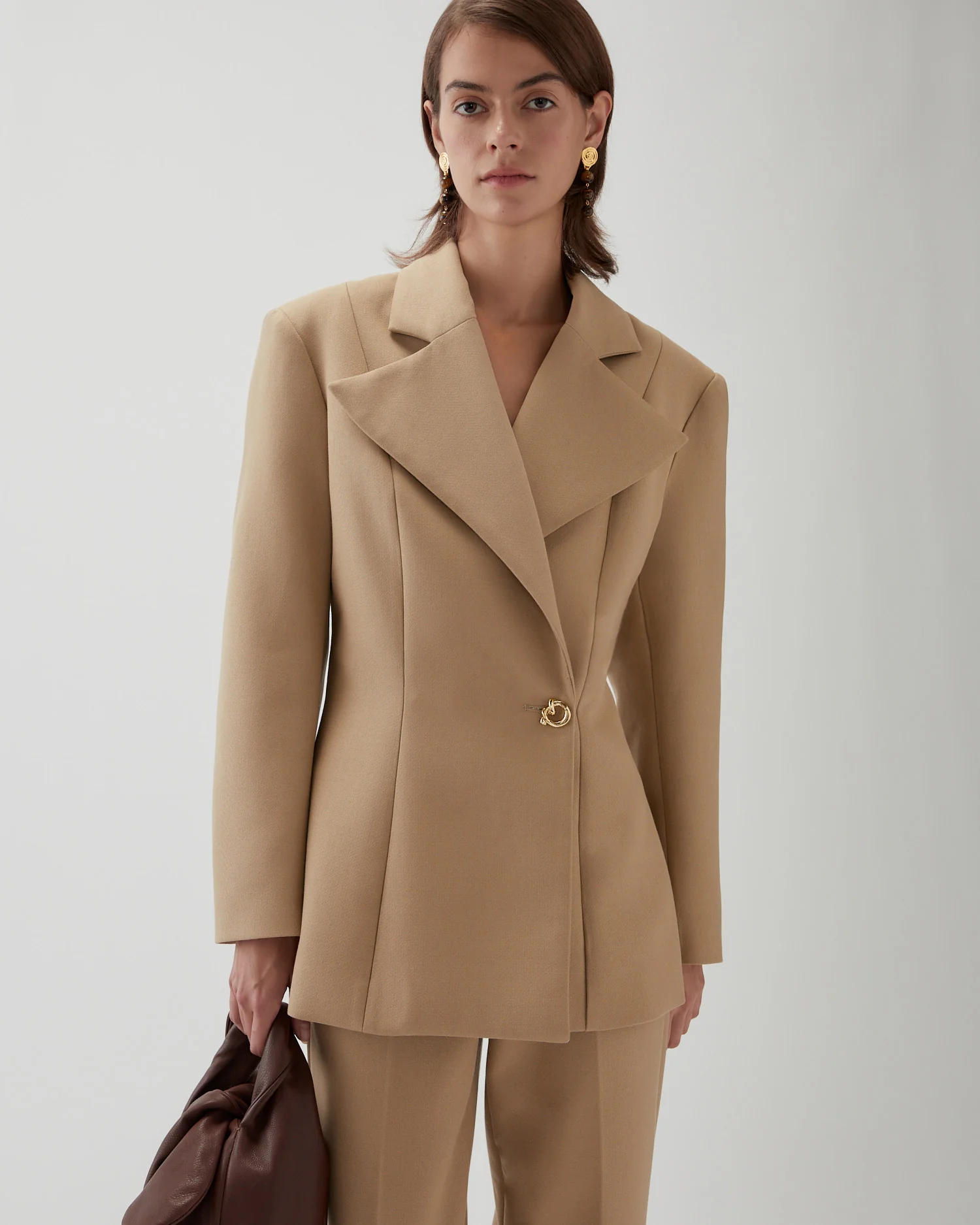 Leila Blazer Cotton Silk Double-face Beige - Image 3