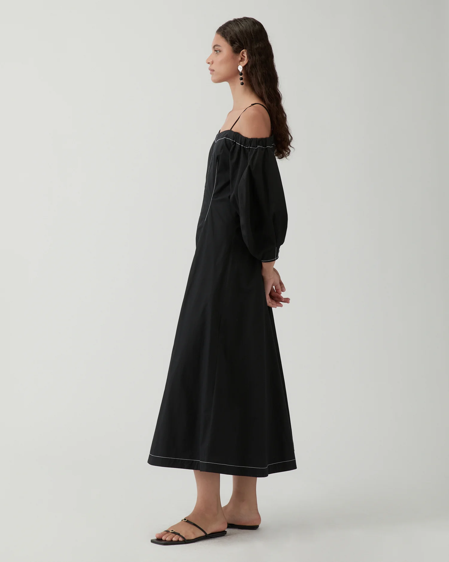 Leila Dress Organic Cotton Black - Image 5