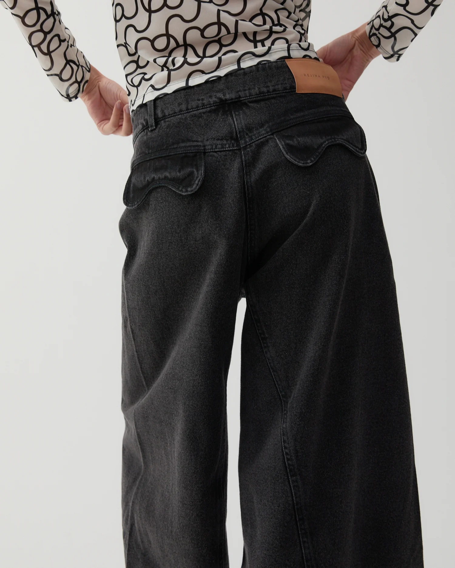 Linda Trousers Organic Cotton Denim Black - Image 3