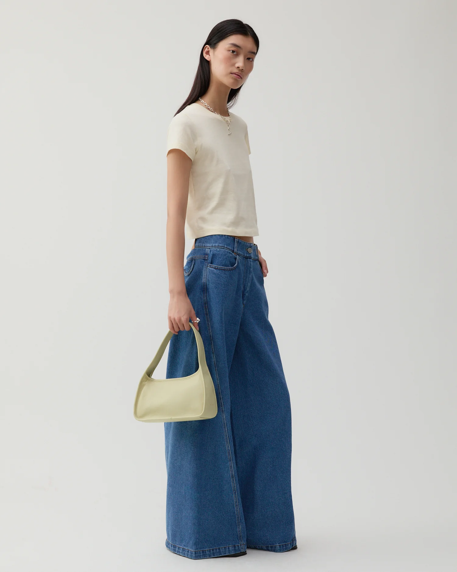 Linda Trousers Organic Cotton Denim Blue - Image 4