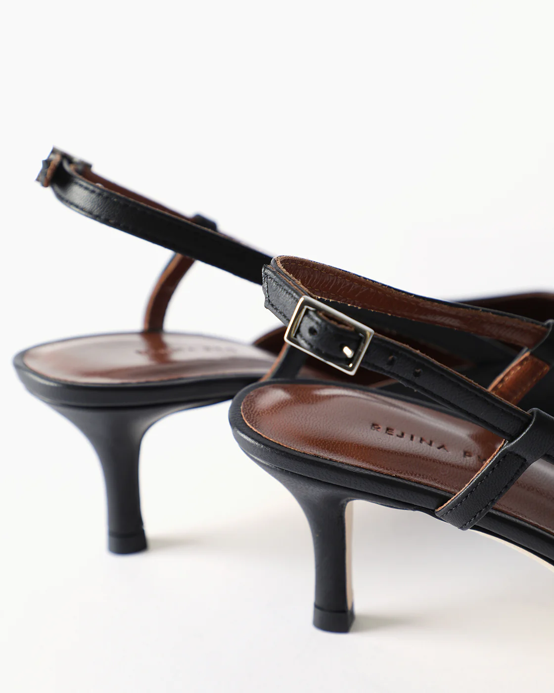 Lou Kitten Heels Leather Black - Image 7