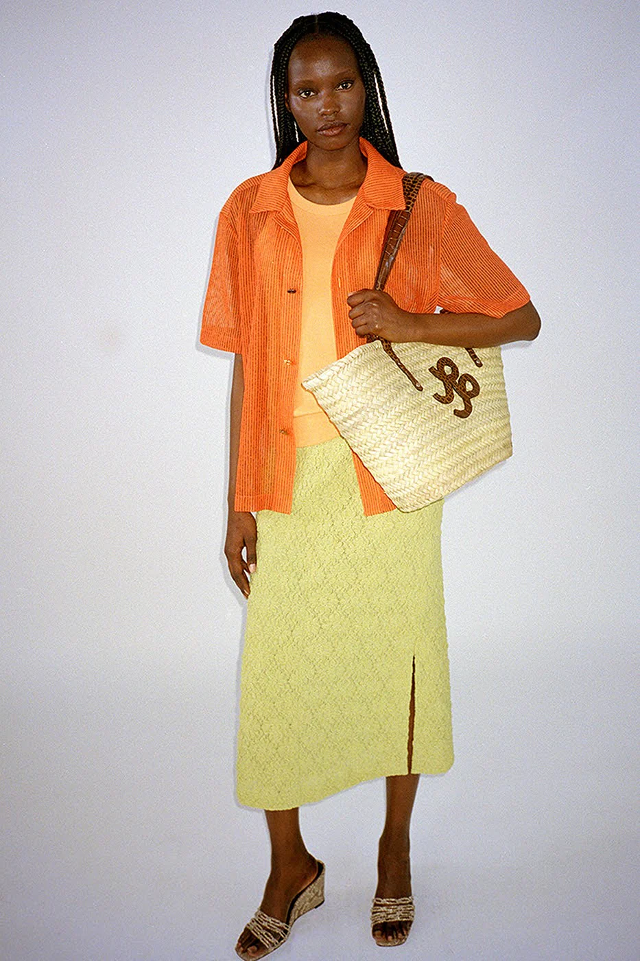 Marty Shirt Mesh Stripe Orange - Image 3