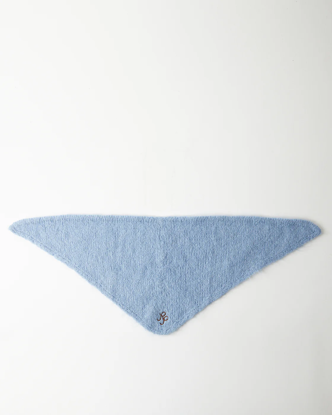 Maxi Triangle Scarf Alpaca Blend Blue - Image 5