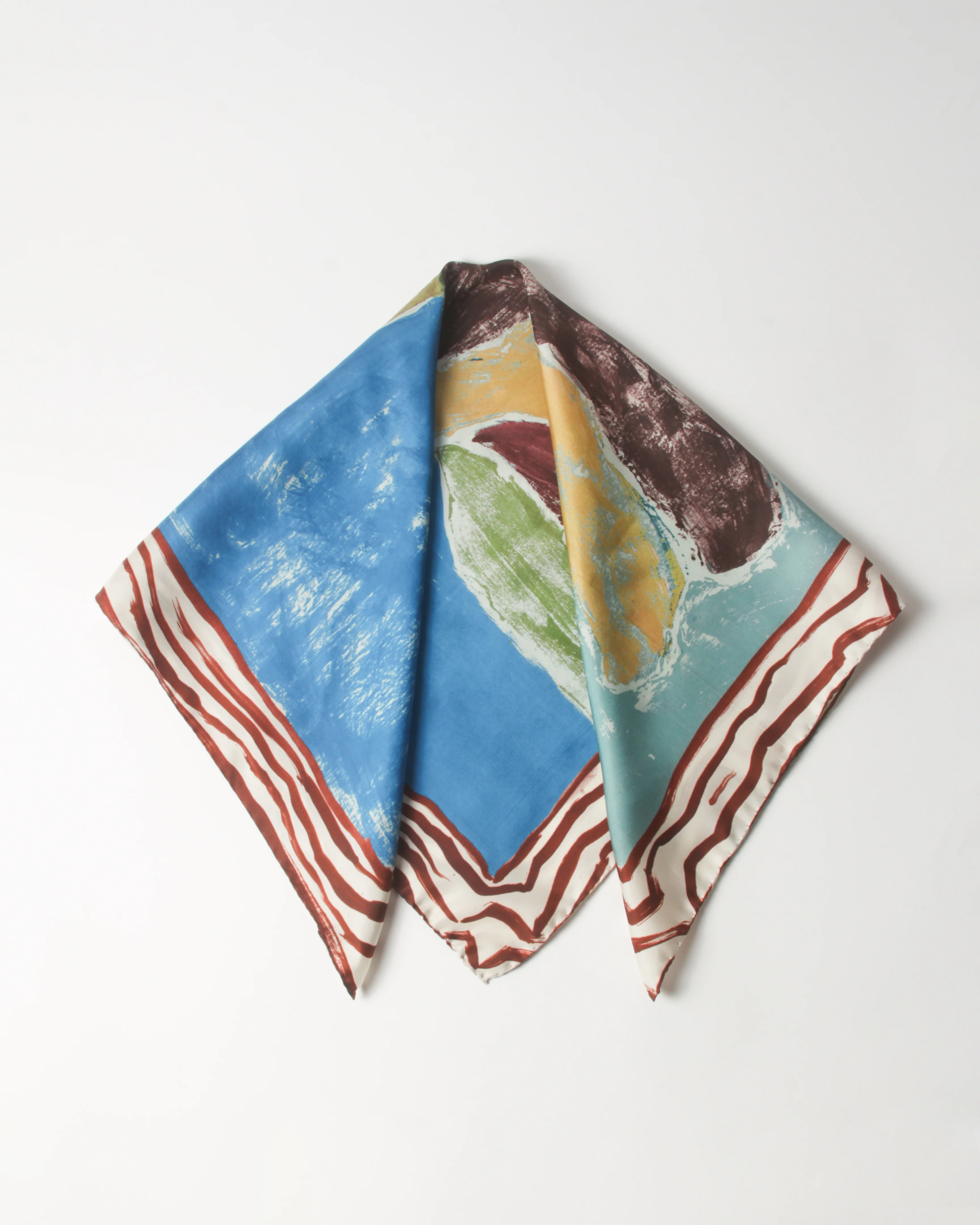 Munch x Rejina Pyo Silk Scarf Print Blue - Image 3