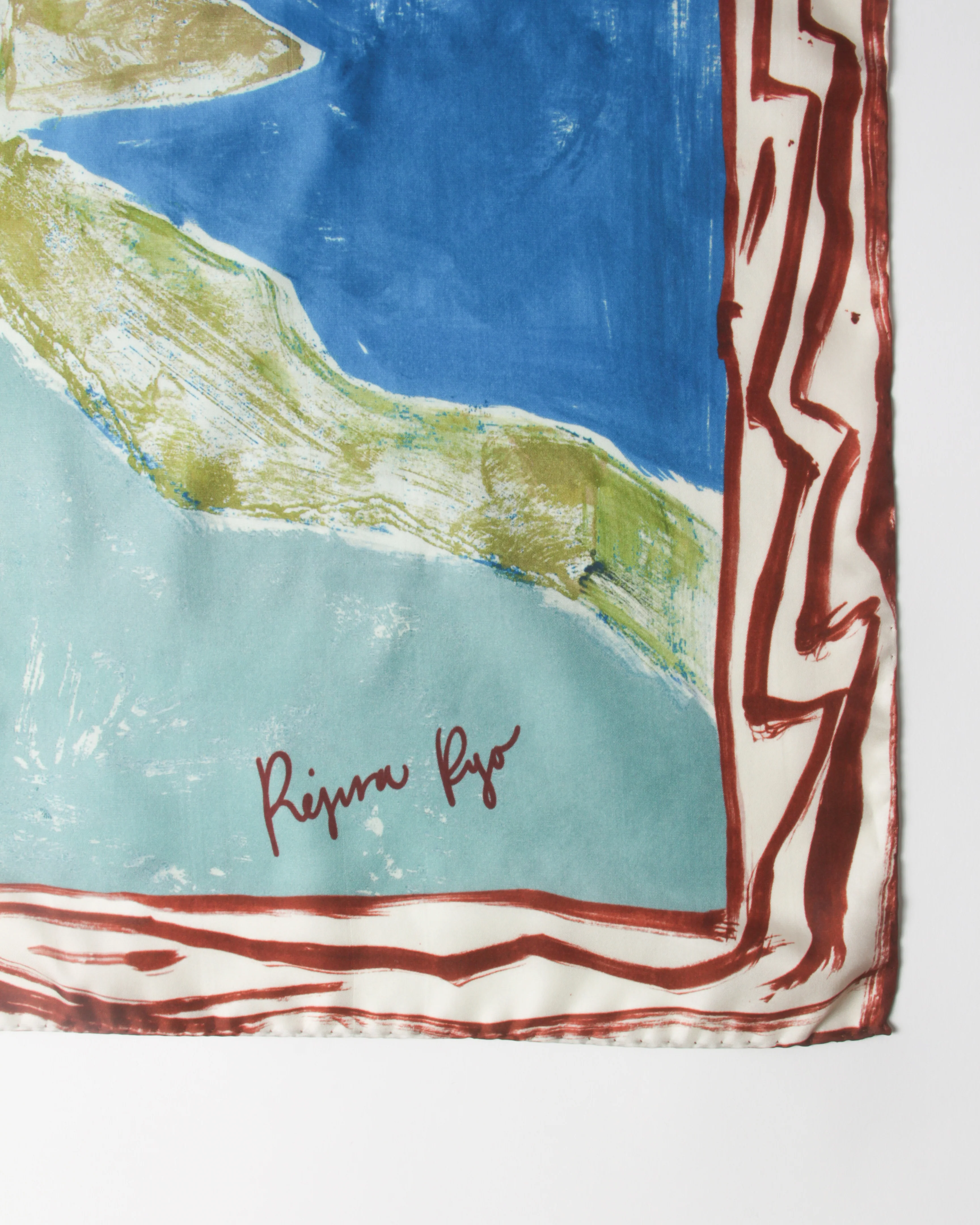 Munch x Rejina Pyo Silk Scarf Print Blue - Image 5