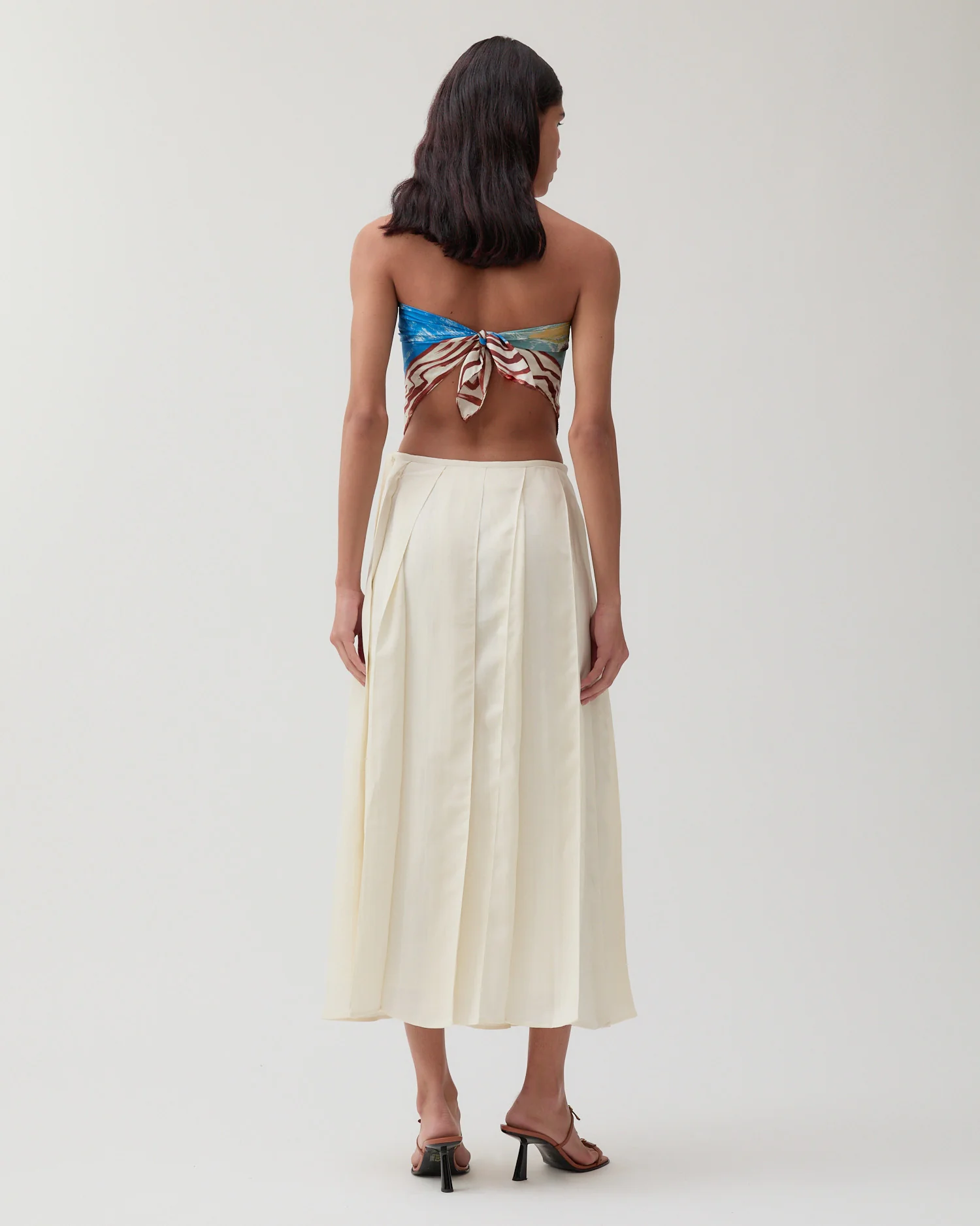 Munch x Rejina Pyo Silk Scarf Print Blue - Image 9