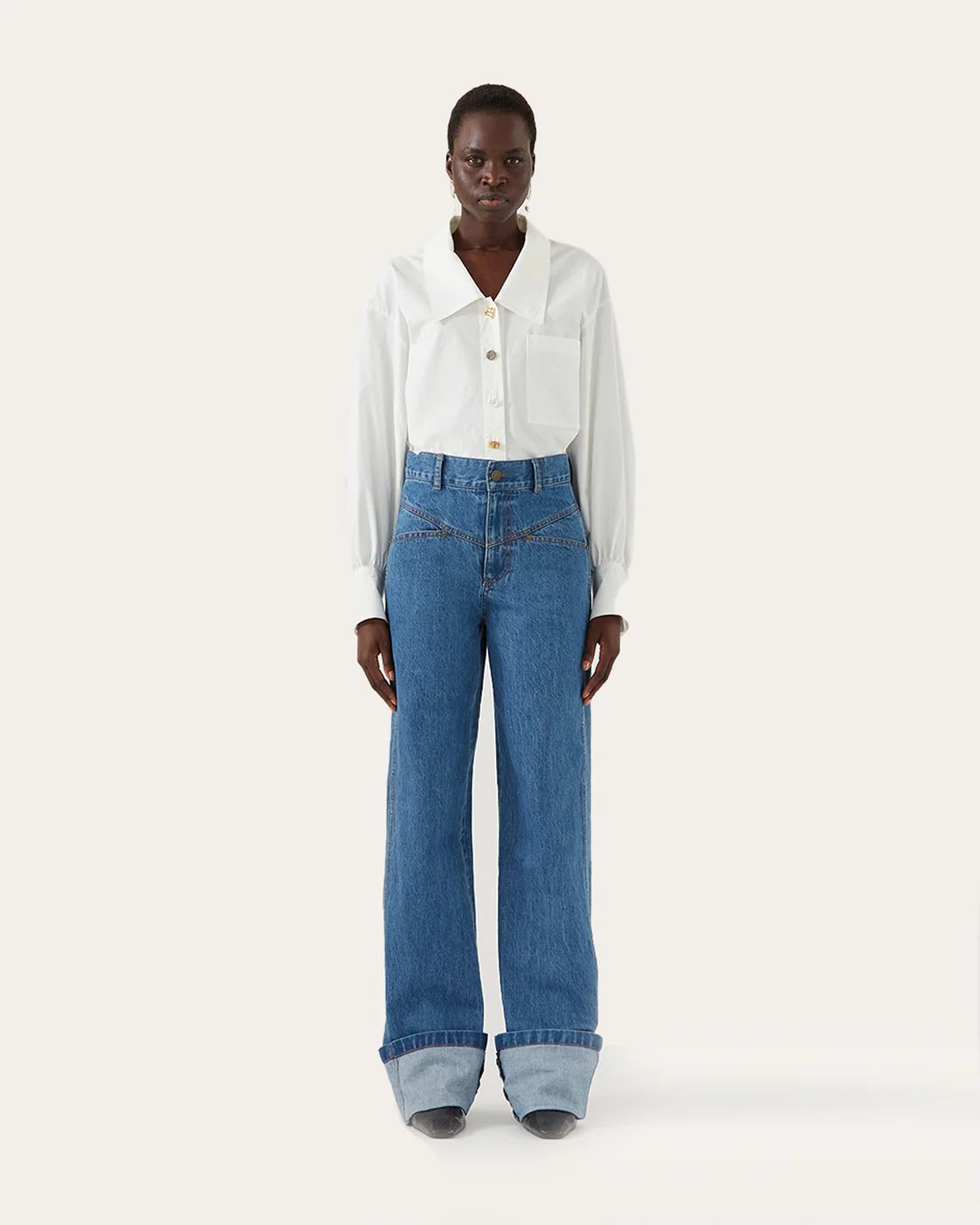 Nemy Trousers Organic Cotton Denim Blue