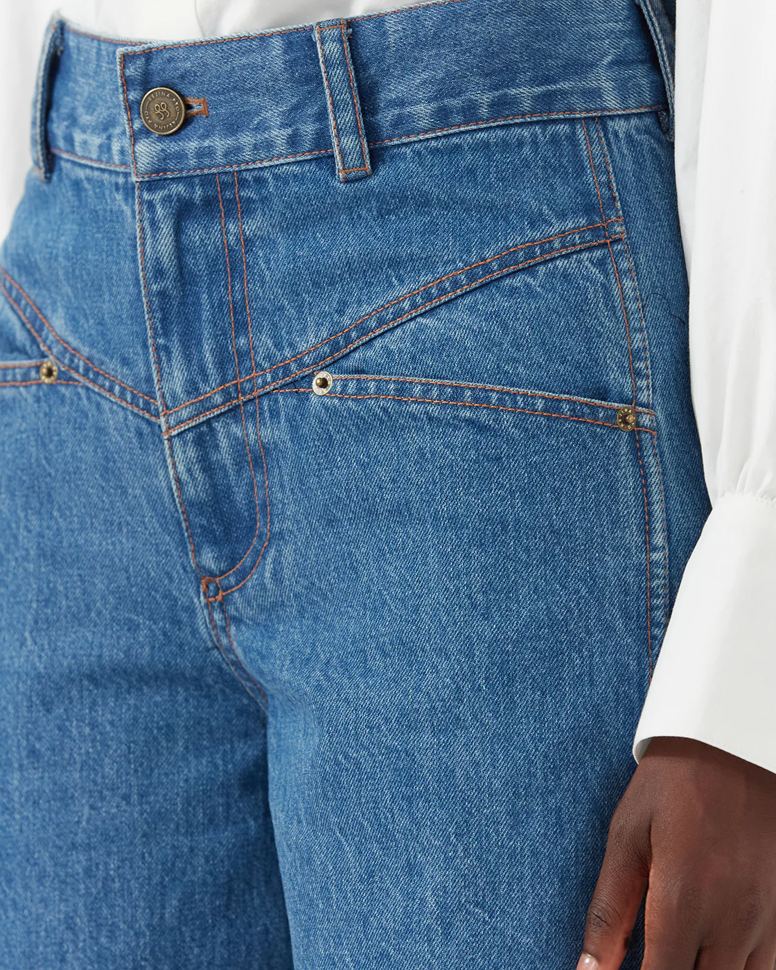 Nemy Trousers Organic Cotton Denim Blue - Image 4